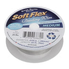 Soft Flex 49 Strand Beading Wire - Medium 0.19 Diameter - 30 Feet Nylon Design Wire - style: Satin Silver