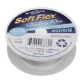 Soft Flex 49 Strand Beading Wire - Medium 0.19 Diameter - 30 Feet Nylon Design Wire - style: Satin Silver