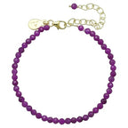Faceted Bracelet for Women, Certified 925 Sterling Silver with 18K Gold Vermeil Healing Crystal Bracelets for Women - Crystals and Healing Stone Bracelet Women Jewelry for Gift - color: Ruby