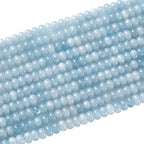 76pcs 5x8mm Natural Aquamarine Stone Rondelle Spacer Loose Beads Abacus Disk Stone Round Loose Gemstone Beads for Jewelry Making DIY Bracelet Necklace - color: Aquamarine, size: 5x8mm Abacus Disk