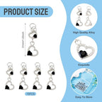 FASHEWELRY 15Pcs Crystal Rhinestone Heart Pendants, Hollow Heart Alloy Dangle Charms Black Glass Love Charms Platinum for DIY Valentine's Day Necklace Earring Jewelry Making - color: Heart-Black