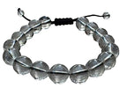 GAF TREASURES Grade A ++ Gemstone Round Bead Adjustable Bracelet 10mm, Genuine Crystal Bead Bracelet, Gift for Men & Women - color: Clear Quartz