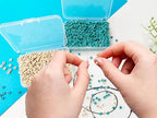 Natural Turquoise Seed Beads 4mm 1400pcs Small White Stone Abacus Loose Rondelle Space Beads Bulk for Necklaces, Bracelets, Hair, Keychains, Lanyards & Professional Jewelry Making and Adult Crafting - color: White Abacus