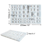 2 Pcs Gem Jewelry Casting Mold,Resin Jewelry Casting Molds for Making Earrings Jewelry Making Crafting Projects (Large) - color: mix-large