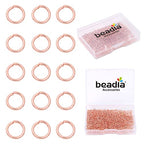 BEADIA Rose Gold Plated Jump Rings Non Tarnish 3mm 1200pcs for Jewelry Making Findings - color: Rose Gold, size: 0.5x3mm
