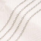 Jabogrii 5 Meters Silver Stainless Steel Chain for Jewelry Making Embossed Oval Paperclip Chain DIY Craft Jewelry Findings - color: Embossed Paperclip Silver