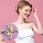 Pndeyo 925 Sterling Silver Lobster Claw Clasps, Double Opening Necklace Bracelet Extender, Jewelry Clasps and Closures for Necklace Bracelet Anklet Pendant Keychain DIY Craft Making- Gold - color: Gold-1pc-0.59"×0.31"