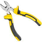 DOWELL Diagonal Cutting Pliers 6 Inch Diagonal Cutters Wire Cutters Durable Nickel Chromium Steel Construction for Electricians and Homes - size: 6" Diagonal Cutting Pliers