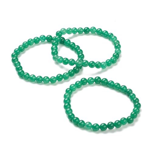 Elecrelive Glass Round Beaded Bracelet Set Clay Beaded Bracelets Stretch Bracelets - color: Green