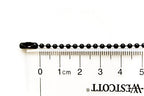 ONDEPOT 24 inch Military Spec Black Epoxy Coated 2.4mm Ball Chain Necklaces - pack of 50 pcs