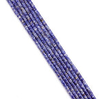 BEADIA Natural Blue Sodalite Spacer Beads Caps Loose Semi Gemstone for Beading Jewelry Making 4mmx2mm 38cm - color: Blue Sodalite, size: Round 4mm x 2mm