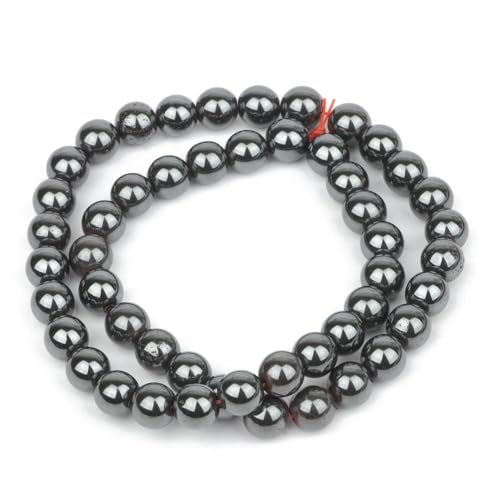 Stone Beads, 60pcs Black Onyx, 6mm Round Loose Beads for Jewelry Making, Bracelets, with Bag, String & Card - color: Black Onyx, size: 6mm