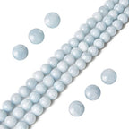 150pcs 6mm Aquamarine Beads Natural Gemstone Beads Round Loose Beads for Jewelry Making - color: Aquamarine, size: 6mm