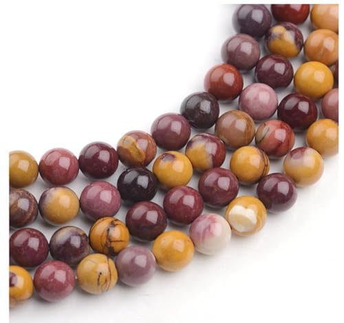 90pcs Adabele Natural Mookaite Jasper Healing Gemstone 4mm (0.16 inch) Small Round Beads Gem Stone Spacer for Craft Jewelry Making GF22-4 - color: Mookaite Jasper, size: 4mm (90pcs/1 Strand)