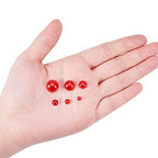 PH PandaHall 690pcs 6 Sizes Red Flat Back Pearl Cabochon Half Flatback Pearl Bead Gem Scrapbook Craft Beads for Christmas Crafts Shoes Wedding Dress DIY Phone Nail Making (4/5/6/8/10/12mm) - color: Red