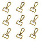 9 Pcs D Ring Swivel Lobster Claw Clasp Push Gate Snap Hooks Trigger Clips for DIY Crafts Keychain Purse Handbag Making,1 Inch Bronze - color: 1" Bronze 9pcs, size: 1"