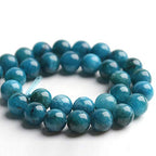 Natural Stone Beads Blue Apatite 10mm Polished Round Smooth Gemstone Beads for Jewelry Making 15 Inch(Blue Apatite,10mm) - color: Blue Apatite, size: 10mm