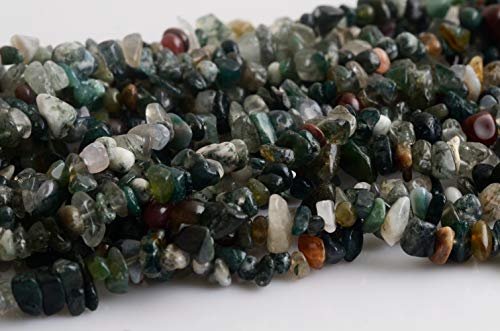 Natural Chip Stone Beads India Agate 5-8mm About 400 Pieces Irregular Gemstones Healing Crystal Loose Rocks Bead Hole Drilled DIY for Bracelet Jewelry Making Crafting (5-8mm, India Agate) - color: India Agate
