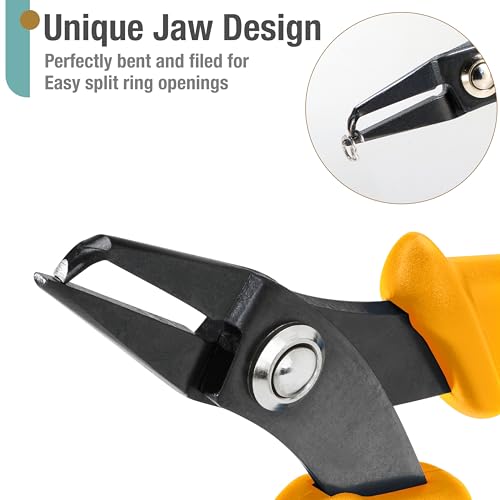 Beaditive Split Ring Pliers | Jewelry Making, Beading, Crafting | High-Carbon Steel | 5-Inch (Honeycomb) - color: Honeycomb
