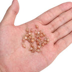 Beadia Natural Faceted Cube Stone Charms 4mm 30pcs with Untarnish Metal Accessories Loose Square Beads for DIY Jewelry Making - color: Sunstone