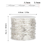 33 Feet Silver Paperclip Chains Roll, 2.5MM Silver Plated Brass Paperclip Oval Cable Link Chains Spool Bulk for Jewelry Making DIY Craft - color: 2.5mm silver paper clip chain