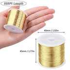 MIKIMIQI Jewelry Wire - 328Ft, 26 Gauge, Tarnish Resistant, Copper, 0.4mm X 100m (Gold) - color: Gold