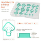 ACRNIGHEET Mushroom Clay Cutters - 15pcs 3D Clay Cutters for Polymer Clay, Clay Cutters Shapes Mushroom, Cookie Cutter, DIY Earring Making Tools with Storage Box - style: Mushroom theme (15 pcs)
