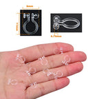 20 Pieces Clear Clip-on Earring Converters Component Resin Earring Findings Fit 0.75mm Pins for Non-Pierced Ears DIY Earring Making Supplies