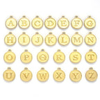 208Pcs/8 Sets Silver Letter Charms A-Z Alphabet Metal Initial Charms kit for Jewelry Making DIY Bracelets Necklaces and keychain making - color: Gold