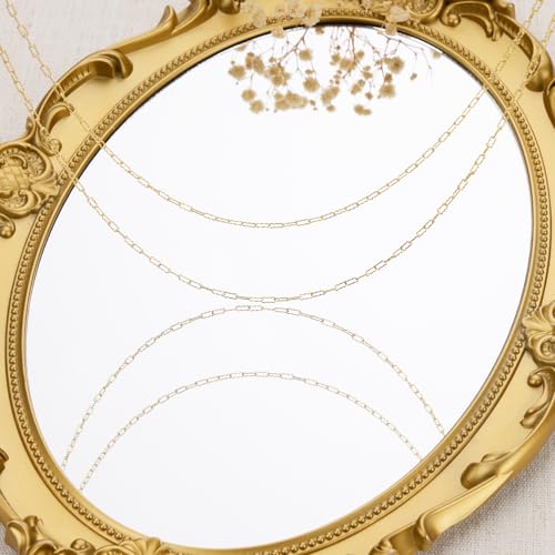 GTVOODX 16.4 Feet Gold Plated Stainless Steel Krinkle Chains for Jewelry Making, Soldered Unfinished Craft Chain Bulk for Necklace Bracelet Jewelry Making - color: Gold Krinkle