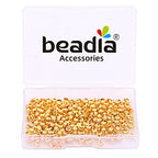 BEADIA 18K Gold Plated Open Crimp Beads Non Tarnish 3.6mm 300pcs for Jewelry Making Findings - color: Open Crimp Beads Gold, size: 3.6mm
