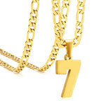 Personalized Jersey Number Necklaces for Mens,Athletes Stainless Steel Sport Number Pendant Chain for Mens Baseball/Basketball/Football Team Inspiration Jewelry with Gifts - color: Gold, style: 7 Gold