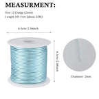 12 Gauge Ice Blue Aluminum Craft Wire (105FT) - Anodized for Jewelry Making, Beading Floral, Plant Gardening, Sculpting & Modeling Craft Wire (Ice Blue #24, 2mm) - color: Ice Blue #24