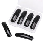 BEADIA Natural Curved Black Obsidian Stone Beads 36x10mm 4pcs for DIY Bracelet Jewelry Making - color: Black Obsidian
