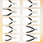 10 Pack Jewelry Pliers Set, Mini Pliers Set, Jewelry Making Include Flat, Jewelry Tools, Needle, Round, Bending Linesman, Applicable to Handicrafts, Earring Making, Repairing