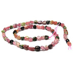 MJDCB Natural Irregular Shape Stone Beads 6-8mm Multicolor Tourmaline Gemstone Energy Cured for Jewelry Making Necklaces - color: Multicolor Tourmaline