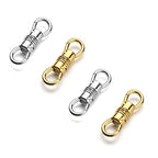 Zpsolution Double Opening Swivel Clasp for Necklace, Clasp Connector for Pendant, Necklace Charm Holder Silver/Gold 4PCS - color: 2 Glod 2 Silver