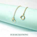 14K Gold Chain Extender for Women, Yellow Gold/White Gold/Rose Gold Adjustable Gold Necklace Anklet EXtension Chain, Available in 2/3/4 Inch - color: Yellow Gold, size: 2 Inch