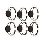 EXCEART 6Pcs Round Adjustable Bronze Gem Bracelet Bottom Holder Bezel Trays 1.96 Inch for Diy Jewelry Making and Charm Bracelet Crafting - color: bronze, size: 5*2.5cm