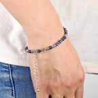LPBeads Beaded Bracelets for Women Energy Gemstone Charm Jewelry Adjustable Bracelet Gifts for Mom, Daughter, Wife, Friends, Bestie - color: Blue Sodalite