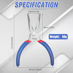 Lasnten 6 Pack Mini Needle Nose Pliers Bulk, 5 Inch Small Long Nose Pliers with Side Cutter, Spring Loaded Thin Needle Nose Pliers Precision Pliers Set for Crafts Jewelry Making Tiny Project DIY