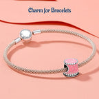 Mothers Day Birthday Number Love Family Friendship Graduation Auntie Grandma Dad Mom Charms for Pandora Bracelets Necklaces, Gifts Women, for Anniversary Valentines Christmas - style: Pink Cake Bead Charm