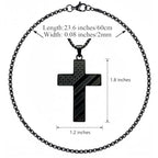 Stainless Steel Cross Necklace for Men American Flag Pendant Chain Christian Catholic Religious Gifts for Him/Son/Father/Teen/Husband Inspirational jesus Bible Verse Jewelry - style: Joshua 1:9
