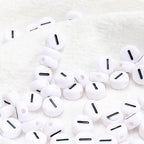 100Pcs Letter Beads - 4x7mm White Round Acrylic Alphabet Beads for Jewelry Making DIY Bracelets, Necklaces & Key Chains - color: I 100Pcs
