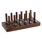PH PandaHall 12 Cones Wood Ring Holder Ring Display Stand Fingers Rings Organizer Rings Display Case Jewelry Storage Organizer for Retail Selling Vendors Exhibition Jewelry Showcase