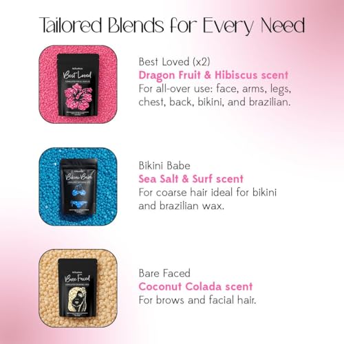 KoluaWax Premium Waxing Kit for Women - Beginner Friendly - Complete Wax Kit that includes 14oz of Wax Beads, Applicator, Pre and Post Care, Suitable for Sensitive Skin (Black) - Mothers Day Gifts - color: Black