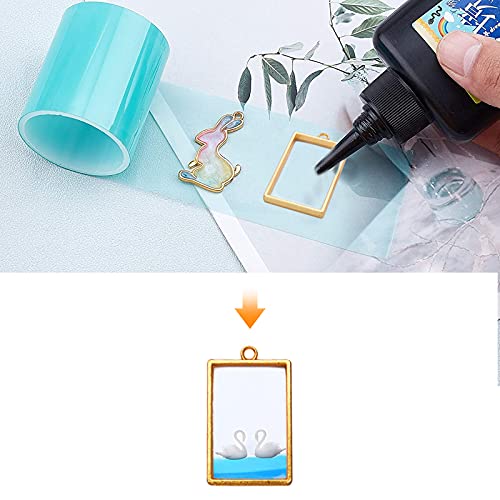 100G(5070Piece) Open Back Resin Molds Open Back Pendants Blanks Frame Hollow Bezel Charms for Earrings Necklace Bracelet DIY Crafts Making Supplies