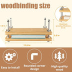 pamctry 50 Pcs Book Binding Kits for Beginners - Complete DIY Kit with Tools & Instructions, 11.6 x 7.8 Inches - style: Book Binding Kits + Bamboo Book Press