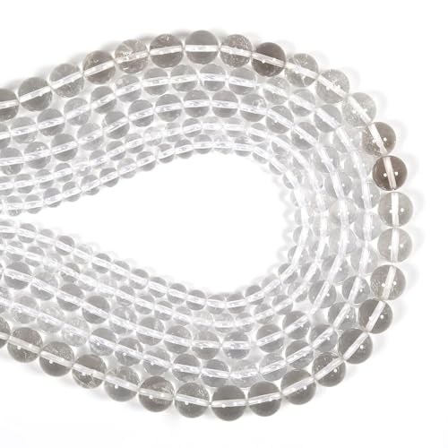 Gemstone Beads for Jewelry Making, Sold per Bag 5 Strands Inside, Clear Quartz 4mm - color: clear quartz, size: 4mm
