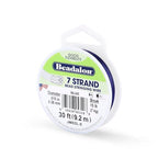 Beadalon 7 Strand Stainless Steel Bead Stringing Wire, 0.015 in / 0.38 mm, Blue, 30 ft / 9.2 m - color: Blue, style: .015 in / 0.38 mm , 30 ft / 9.2 m